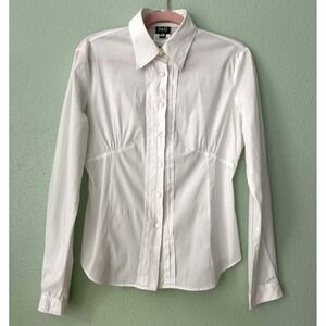 Vtg Y2K D&G Dolce and Gabbana Classic White Button Up Tailored Shirt Ittierre 04